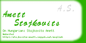 anett stojkovits business card